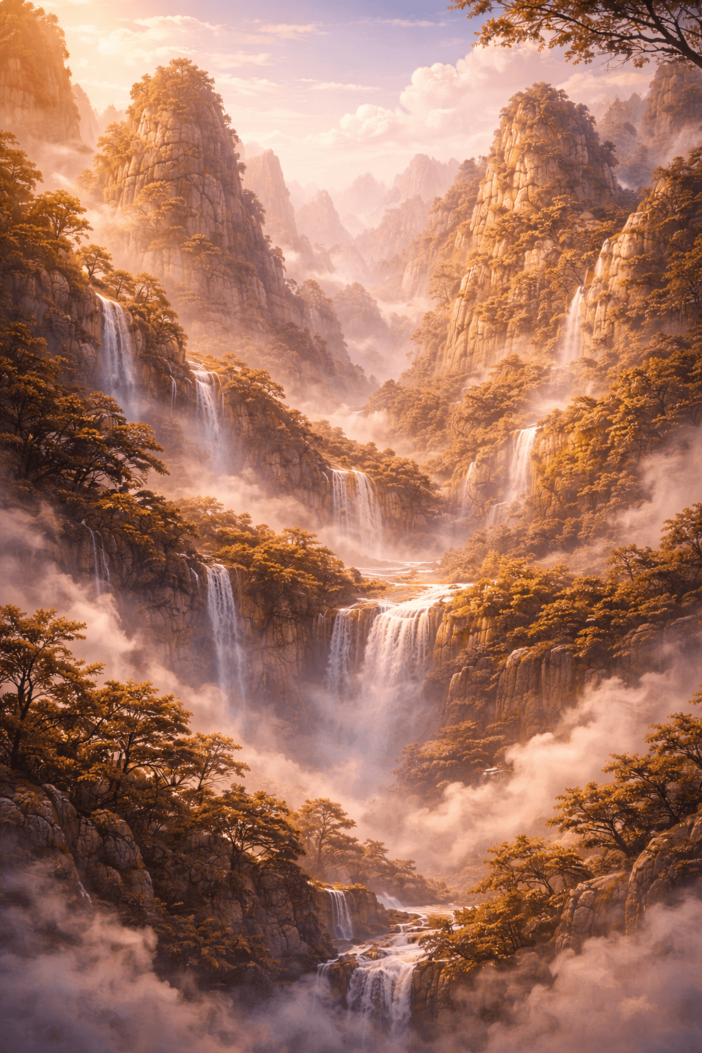 Mountains and Waterfalls Mobile